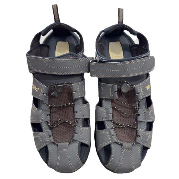 Teva Men's 10M Forebay Turkish Coffee Fisherman Sandals Taupe Gray EXCELLENT! - Picture 6 of 9